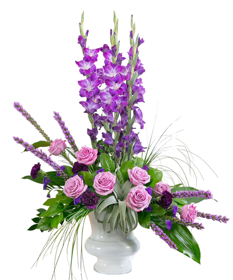 Shades of Lavender Pedestal Arrangement